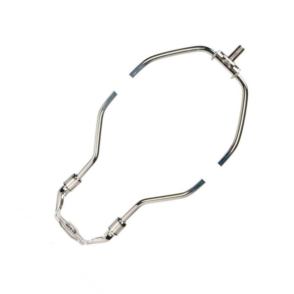 7.8" 1/8 IP Light Duty Polished Nickel Steel Lamp Harp