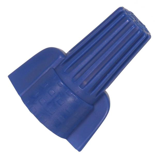 Blue Wing Nut Wire Connector With Spring Inserts 
