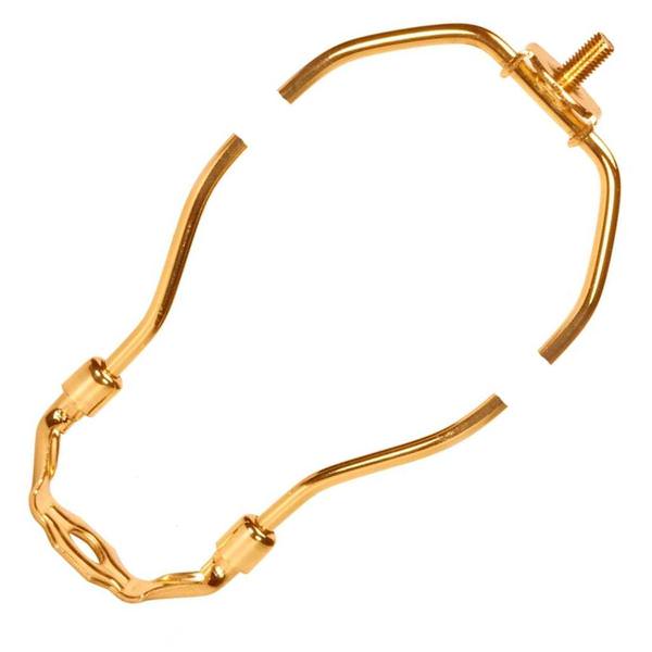13.5" Heavy Duty Polished Brass Steel Lamp Harp