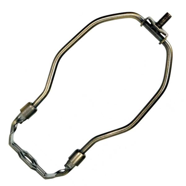 7" Heavy Duty Antique Brass Steel Lamp Harp