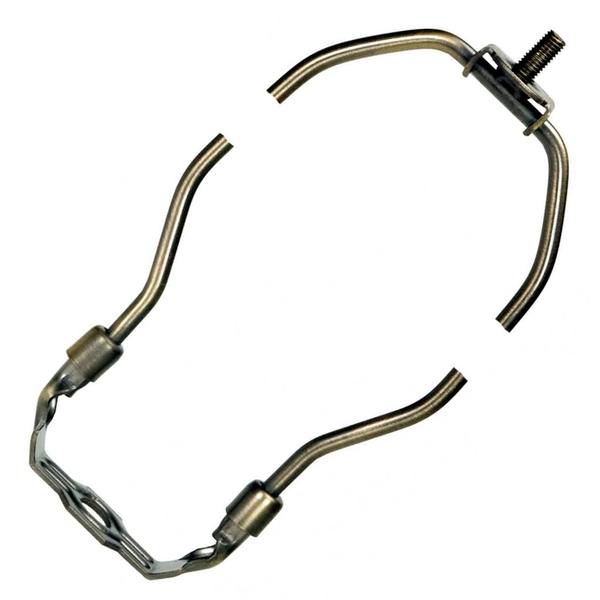 11" Heavy Duty Antique Brass Steel Lamp Harp