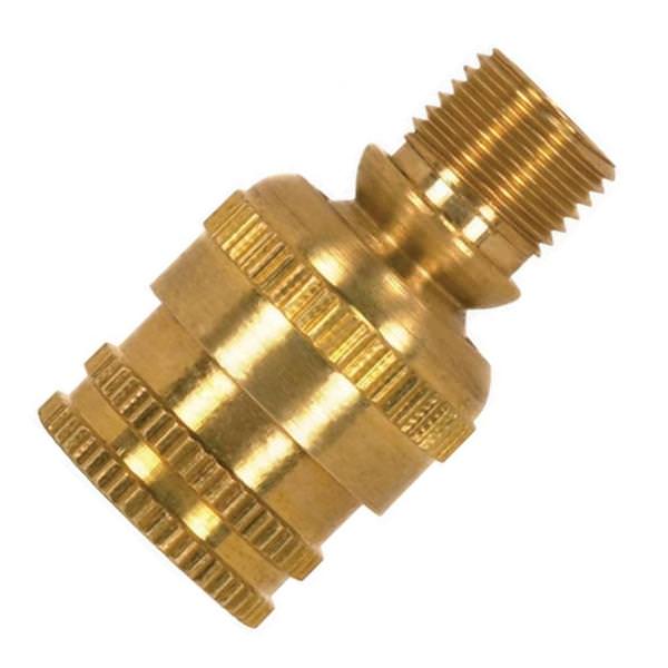 1.2" Solid Brass Unfinished Knurled Swivel