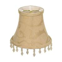 Satco Beige Beaded Floral Clip On Shade