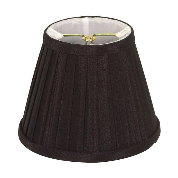 5" Black Folded Pleat Clip On Shade