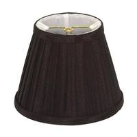 Satco 5" Black Folded Pleat Clip On Shade