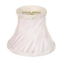 Satco 5" White Swirl Folded Pleat Clip On Shade