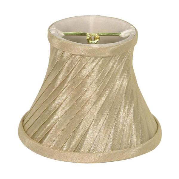 5" Beige Swirl Folded Pleat Clip On Shade
