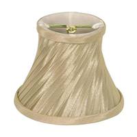 Satco 5" Beige Swirl Folded Pleat Clip On Shade