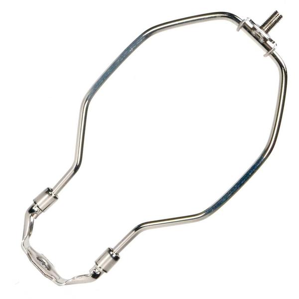 6" Light Duty Polished Nickel Steel Lamp Harp