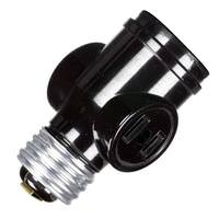 Satco 2.8" 660 watt 125 volt Medium Base Black Keyless Current Tap