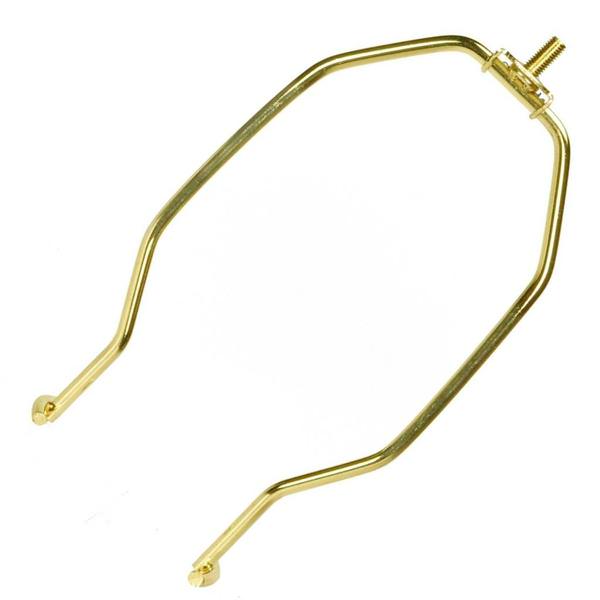 6" Heavy Duty Polished Brass Steel Lamp Harp 