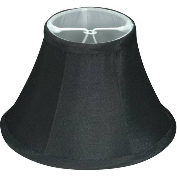 6" Black Linen Clip On Shade