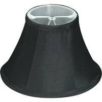 Satco 6" Black Linen Clip On Shade