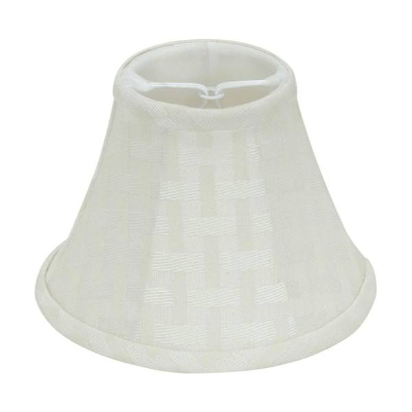 6" Cream Bamboo Linen Clip On Shade