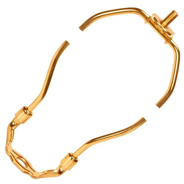 15" Heavy Duty Polished Brass Steel Lamp Harp