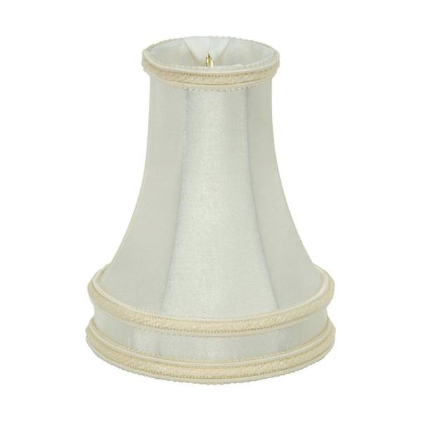 4" Cream Leather Look Clip On Shade