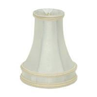 Satco 4" Cream Leather Look Clip On Shade