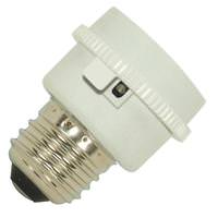 Satco 1.5" 60 watt 120 volt Photocell Medium to GU24 Base White Socket Adapter