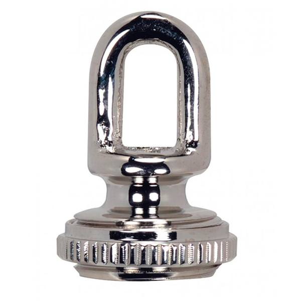 1.8" 1/4 IP Polished Nickel Brass Screw Collar Loop
