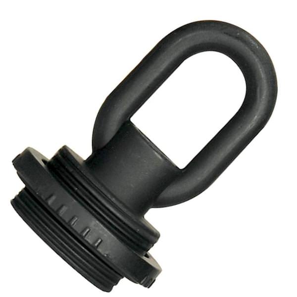 1/4 IP Black Screw Collar Loop With Ring