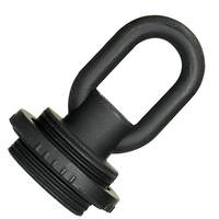 Satco 1/4 IP Black Screw Collar Loop With Ring