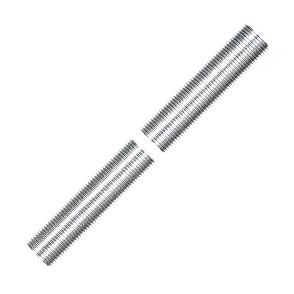 48" 3/8 IP Zinc Plated Silver Steel Nipple