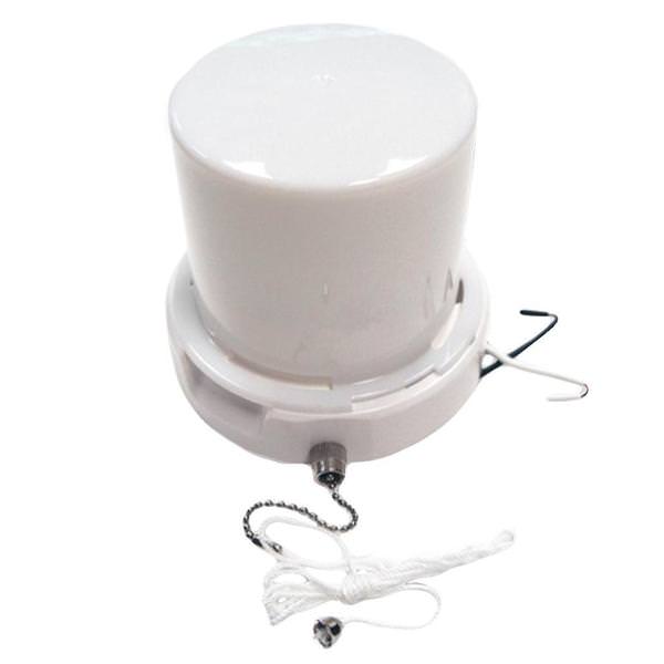 1 Lamp 18 watt 120 volt Bi Pin GU24 Base White Flush Mount Compact Fluorescent Fixture with Pull Chain
