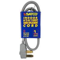 Satco 3' 12500 watt Heavy Duty Indoor Gray Replacement Range Cord