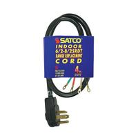 Satco 4' 12500 watt Heavy Duty Indoor Black Replacement Range Cord