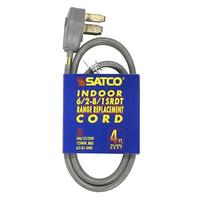 Satco 4' 12500 watt Indoor Gray Replacement Range Cord