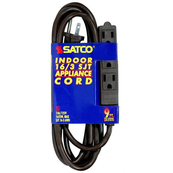 9' 1625 watt Indoor Brown Extension Cord