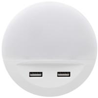 Sylvania .3 watt 3000K Natural White LED Automatic Night Light with Dual USB Ports