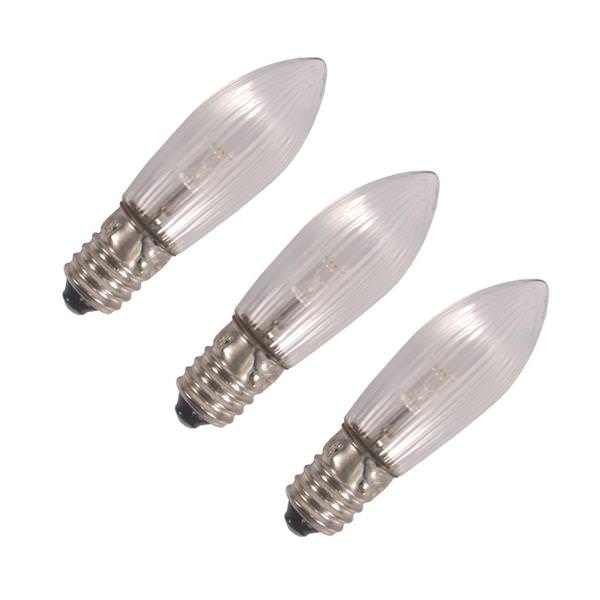 0.2 watt Universal European Special Screw Base LED Light Bulb (3 Pack)