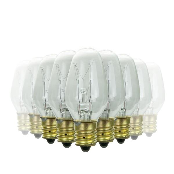 7 watt C7 Candelabra Screw Base Clear Incandescent Light Bulb (12 Pack)
