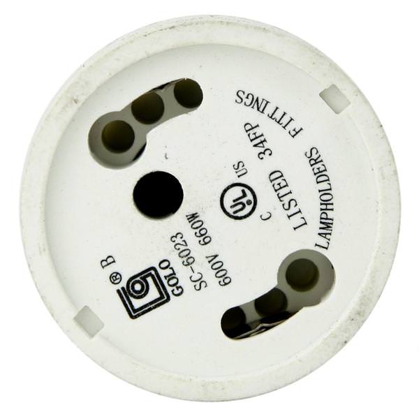 Medium Screw (E26) to Bi-Pin (GU24) Socket Adapter