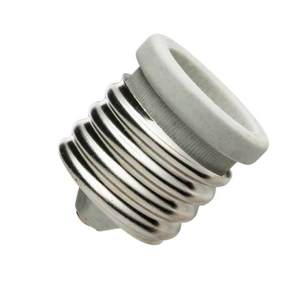 Mogul Screw (E39) to Medium Screw (E26) White Socket Adapter 