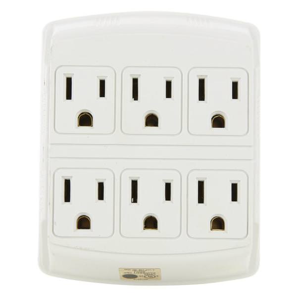 3 Prong Ivory Outlet Adapter