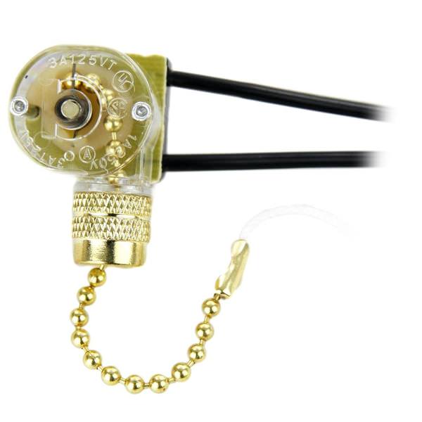 125/250 volt Brass Pull Chain Switch (25 Pack)