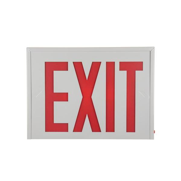 120/277 volt White Panel / Red Letters LED Exit Sign Light