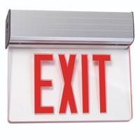 Sunlite 120/277 volt Clear Panel / Red Letters Edge Lit LED Exit Light Sign