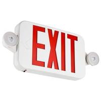 Sunlite 2 Light 2.4 watt 120/277 volt White Panel / Red Letters Exit/Emergency Combo Light