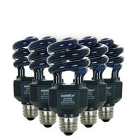 Sunlite 20 watt 120 volt T3 Medium Screw Base Black Light Blue Compact Fluorescent Light Bulb