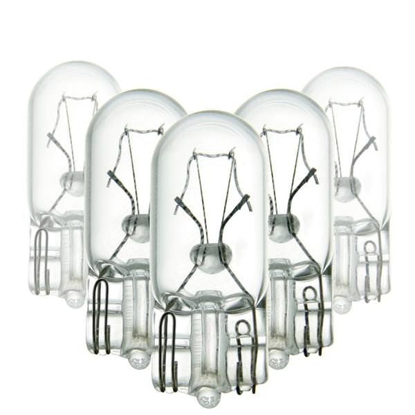 4.9 watt 14 volt T3.25 Miniature Wedge Base 2700K Warm White Incandescent Projector Light Bulb (10 Pack)