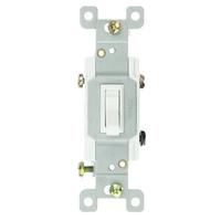 Sunlite Grounded 3-Way On / Off Rocker Toggle White Light Switch