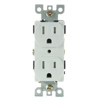 Sunlite Tamper Resistant White Duplex Outlet Receptacle