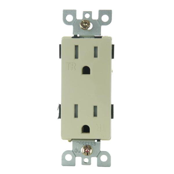 Ivory Decorative Duplex Receptacles