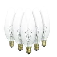 Sunlite 25 watt 120 volt B10 Candelabra Screw Base 2600K Warm White Incandescent Light Bulb (12 Pack)
