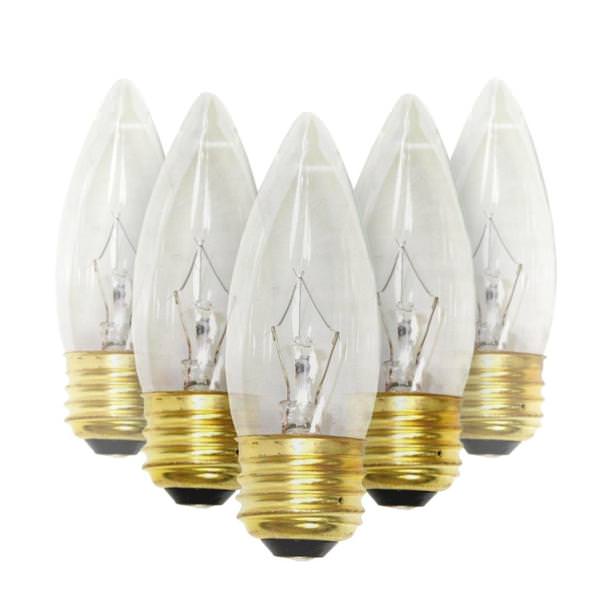 25 watt 120 volt B10 Medium Screw Base 2600K Warm White