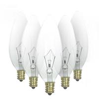 Sunlite 25 watt 120 volt B10 European Screw Base 2600K Warm White Incandescent Light Bulb (25 Pack)