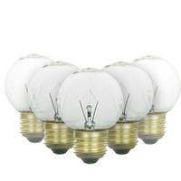 Sunlite 25 watt 120 volt G16 Medium Screw Base 2600K Warm White incandescent Light Bulb (12 Pack)
